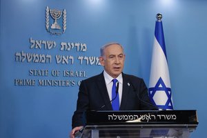 B. Netanyahu teigimu, atšaukus vizitą JAV buvo pasiųstas signalas „Hamas“
