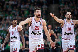 Įspūdingai sugrįžę „Olympiakos“ be I. Brazdeikio pagalbos įveikė „Partizan“