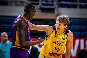 Dvigubą dublį surinkęs M. Kuzminskas išplėšė pergalę Graikijoje