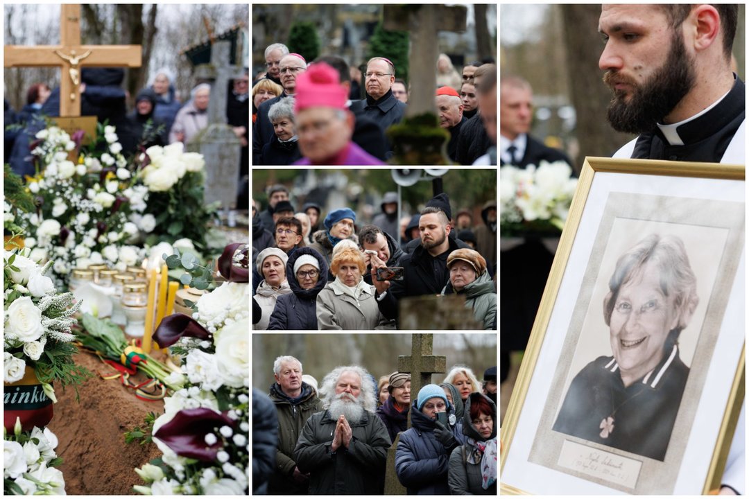  Vilniuje palaidota disidentė Nijolė Sadūnaitė.<br> Lrytas.lt koliažas