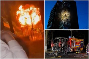 Kraupus okupantų dronų smūgis Charkove: pakartotinai smogė į atvykusius gelbėtojus