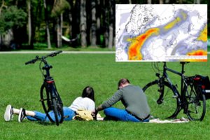 Kartu su šiluma vėl atslenka Sacharos dulkės: praneša, kada oro kokybė ims blogėti