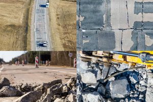 Įsibėgėja kelio Molėtai–Utena rekonstrukcija: išardyta 15 tūkst. tonų senos kelio dangos