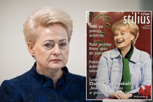 Momentas, kai D. Grybauskaitė paatviravo apie savo spintoje laikytą kostiumėlį: „Gatvėje išmečiau į šiukšlių dėžę“