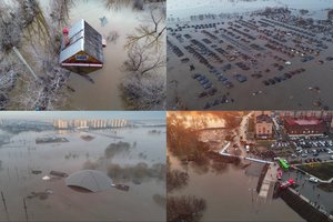 Potvynių siaubiamoje Rusijoje vanduo kyla toliau ir greitai nesustos: miesteliai ir kaimai – po vandeniu