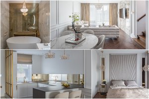 Jauna kaunietė su vaikeliu savo naujuose namuose prašė prabangos – su aukso detalėmis ir krištolo sietynais