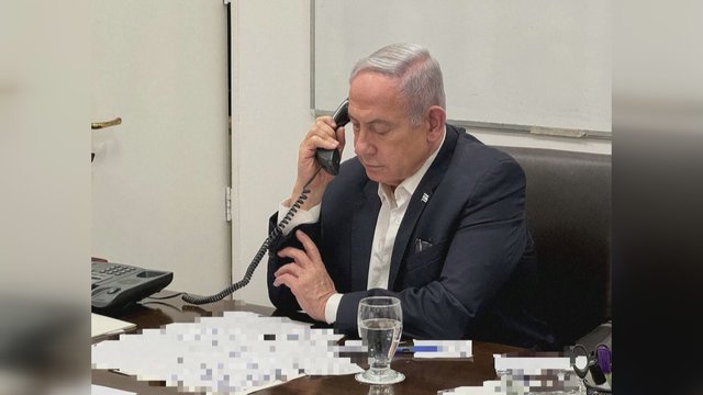 Po Irano smūgio Izraeliui – J. Bideno ir B. Netanyahu pokalbis telefonu