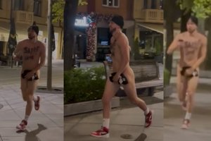 Naktį Laisvės alėjoje buvęs krepšininkas ir „Tik Tok“ žvaigždė bėgiojo nuogas: sureagavo policija