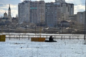 Potvynio vandens lygis Rusijos pietiniame Orenburgo regione pasiekė piką