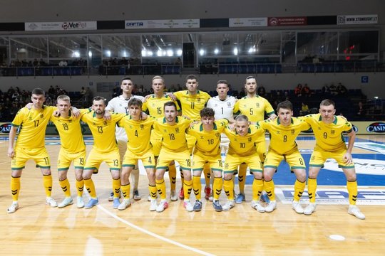  Lietuvos rinktinė pirmadienio vakarą patyrė antrą nesėkmę Jonavoje vykstančiame tarptautiniame futsal turnyre