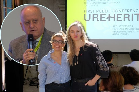 Ukrainos architektų sąjungos pirmininkas Olexanderis Czyzewskis, LAS tarybos narė Rūta Leitanaitė (dešinėje) ir Europos architektų sąjungos prezidente Ruth Schagemann.