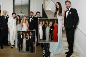 V. Beckham įspūdinga 50-mečio puota: D. Beckhamas iš vakarėlio žmoną išnešė ant pečių