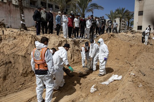 Baltieji rūmai teigia norintys, kad Izraelis pateiktų atsakymų dėl masinių kapaviečių Gazos Ruože