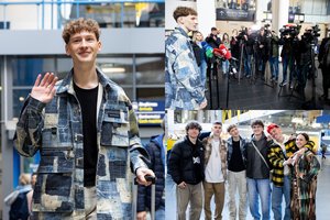 Į „Euroviziją“ Vilniaus oro uoste išlydimas Silvester Belt: su juo lėktuvu kyla ir žinomi žmonės