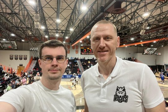 Vilniaus „Wolves Twinsbet“ sporto direktorius Donatas Zavackas ir krepšinio operacijų vadovas Algimantas Bružas lankėsi JAV Portsmuto mieste.