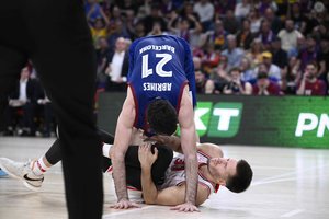 „Olympiakos“ vyr. treneris atskleidė dviejų auklėtinių sveikatos būklę