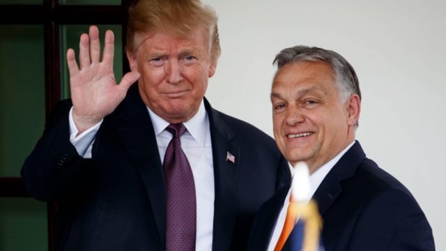 D. Trumpo pagyros V. Orbanui: linkėjo sėkmės siekiant išgelbėti Vakarų civilizaciją