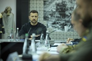 V. Zelenskis: pasaulis turi visas galimybes padėti numušti kiekvieną teroristų rusų raketą