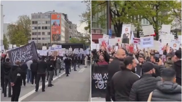 Minia islamistų Hamburge protestavo prieš demokratiją: reikalavo atsisakyti žmogaus laisvių 