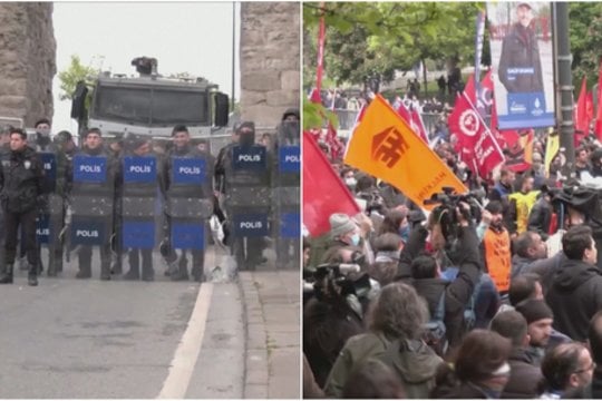 Neramumai Stambule: policija sulaikė asmenis, bandžiusius rengti protestą Taksimo aikštėje