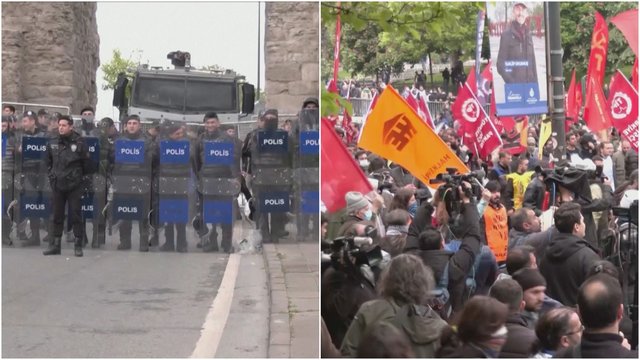 Neramumai Stambule: policija sulaikė asmenis, bandžiusius rengti protestą Taksimo aikštėje