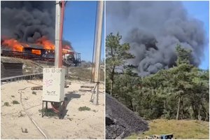 Rusų Kuršių nerijoje kilo gaisras: dūmų stulpą užfiksavo ir pajūryje esantys lietuviai