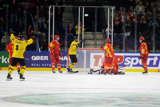 Pasaulio ledo ritulio čempionatas: Lietuvos ir Kinijos rinktinių mačas.