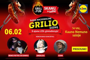 Pirmą birželio sekmadienį kviečia į Kauno Nemuno salą: švęsime ir Nacionalinę grilio dieną, ir 8-ąjį „Lidl“ gimtadienį
