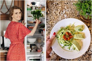 Špinatų omletas, įdarytas varške pagal dietistės V. Kurpienės receptą: labai skanu ir šaltas