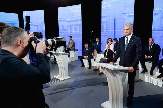 Antrieji televiziniai kandidatų į prezidentus debatai.<br>A.Ufarto (ELTA) nuotr.