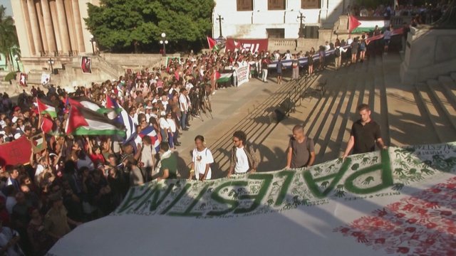 Kubos studentai jungiasi prie JAV – surengė mitingą prieš veiksmus Gazoje