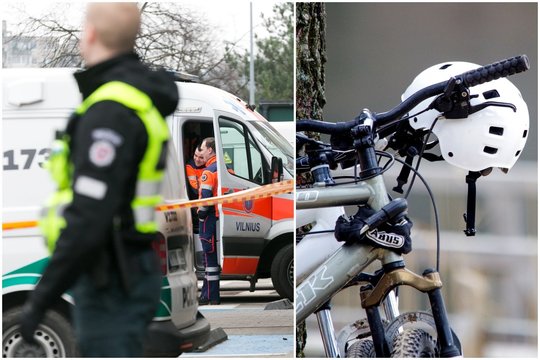 Vilniuje į darbą dviračiu važiavusi policininkė (gim. 1990 m.) pateko į eismo įvykį.