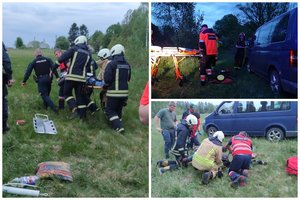 Košmaras Šilutės rajone – oro balionas trenkėsi į namą, iš krepšio ėmė kristi žmonės