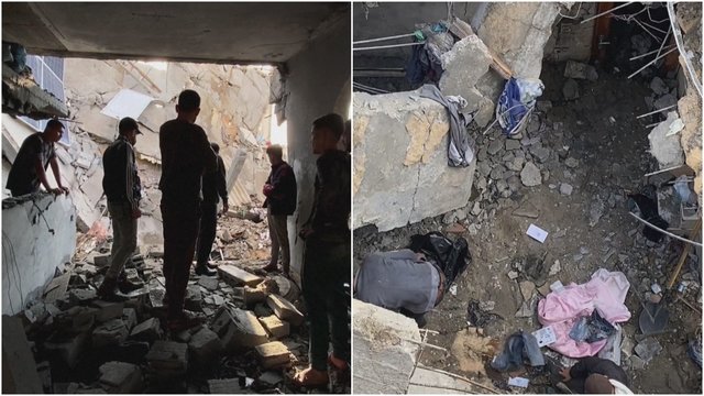 Izraelio rankose – Rafos sienos perėjų kontrolė: po smūgių palestiniečiai ieško aukų kūnų griuvėsiuose