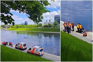 Skęstantį žmogų Vilniaus centre šoko gelbėti praeivis, iš Neries ištrauktam vyrui buvo konstatuota mirtis