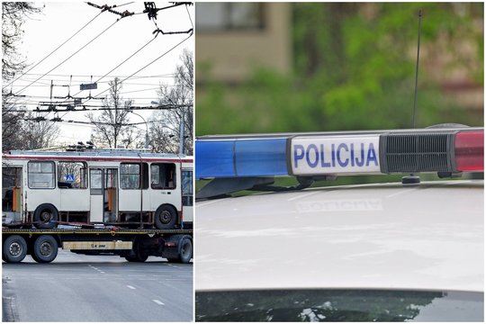 Vilniuje sunkvežimis nutraukė tropleibuso laidus.