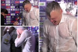 „Fenerbahce“ žaidėjų vandeniu išmaudytas Šaras prasitarė apie būsimą pergalės vakarėlį: „Šitas skrydis namo bus tiesiog istorinis“