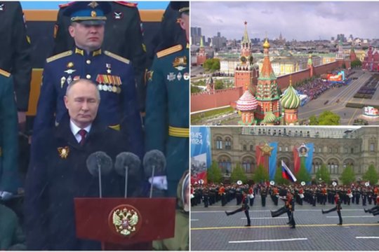 Vaizdai iš Maskvos: Raudonojoje aikštėje prasidėjo Pergalės dienos paradas