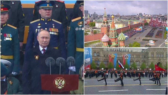 Vaizdai iš Maskvos: Raudonojoje aikštėje prasidėjo Pergalės dienos paradas