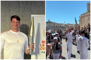 S. Ritter dalyvavo olimpinio deglo estafetėje Marselyje: siunčiamas ypatingas palaikymas Ukrainai