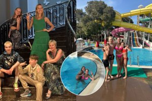 Indrė Stonkuvienė sezoną atidarė Turkijoje: su sužadėtinio sūnumi Adu turėjo savo rutiną