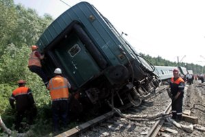 Incidentas Rusijoje: netoli Volgogrado nuo bėgių nuriedėjo krovininis traukinys