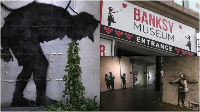 Niujorke atidarytas menininko Banksy muziejus: siekiant gerbti jo įsitikinimus, kūriniai atvaizduoti ant sienos