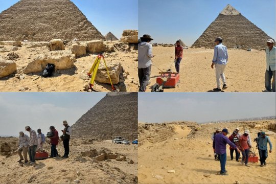 Archeologai senovės egiptiečių kapinių vietoje, netoli Gizos piramidžių komplekso, aptiko paslaptingą požeminę struktūrą.
