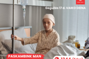 Vaiko dienai skirta akcija „Paskambink man šiandien“ – emocinei vėžiu sergančių vaikų paramai