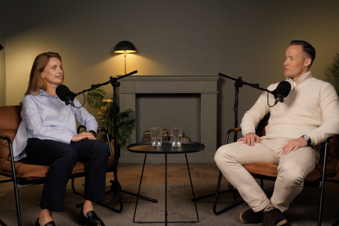 Eglė Karmazienė ir Laurynas Suodaitis laidoje „Tėčio akimis“.<br> Laidos stop kadras.