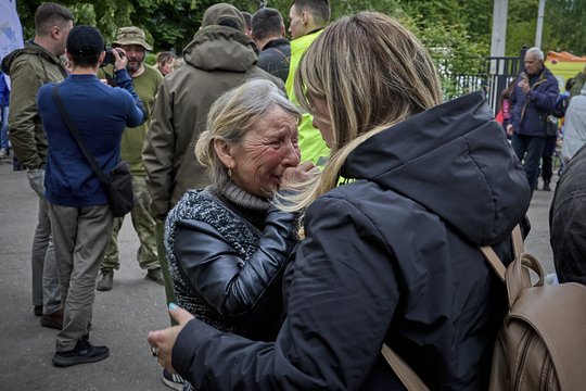 Evakuacija iš Charkovo regiono Ukrainoje.