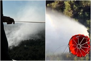 Su Lietuva besiribojančioje Palenkės vaivadijoje kilo didžiulis miško gaisras: prireikė net sraigtasparnių