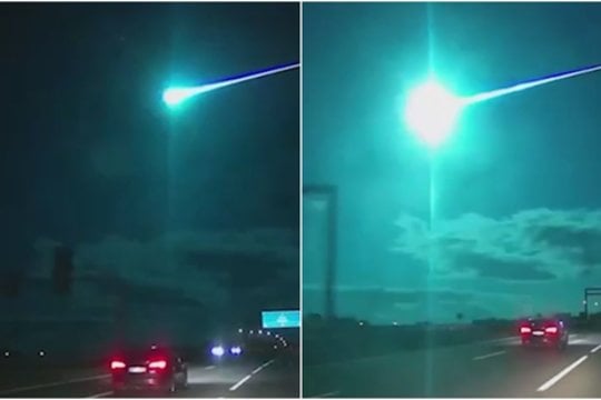 Neįtikėtinas reginys Portugalijoje: užfiksuotas dangumi skrodžiantis meteoras