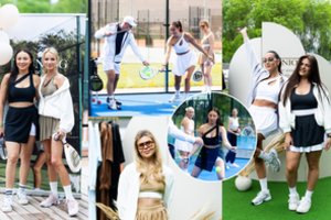 Į mados ir sporto popietę susirinko būrys garsenybių: padelį išbandė K. Meschino ir I. Žuolytė